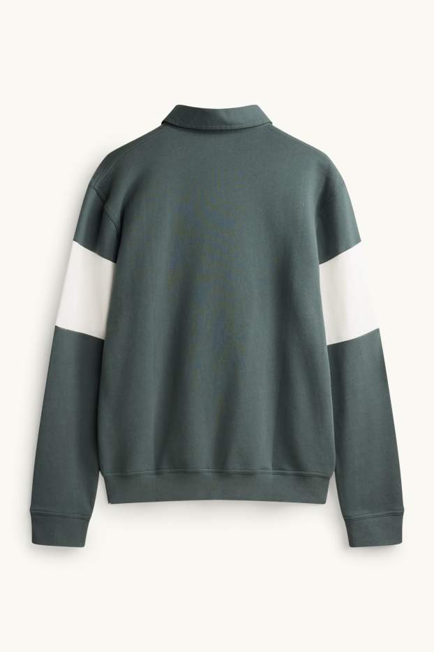 Uomo - Felpa - bianco / verde scuro