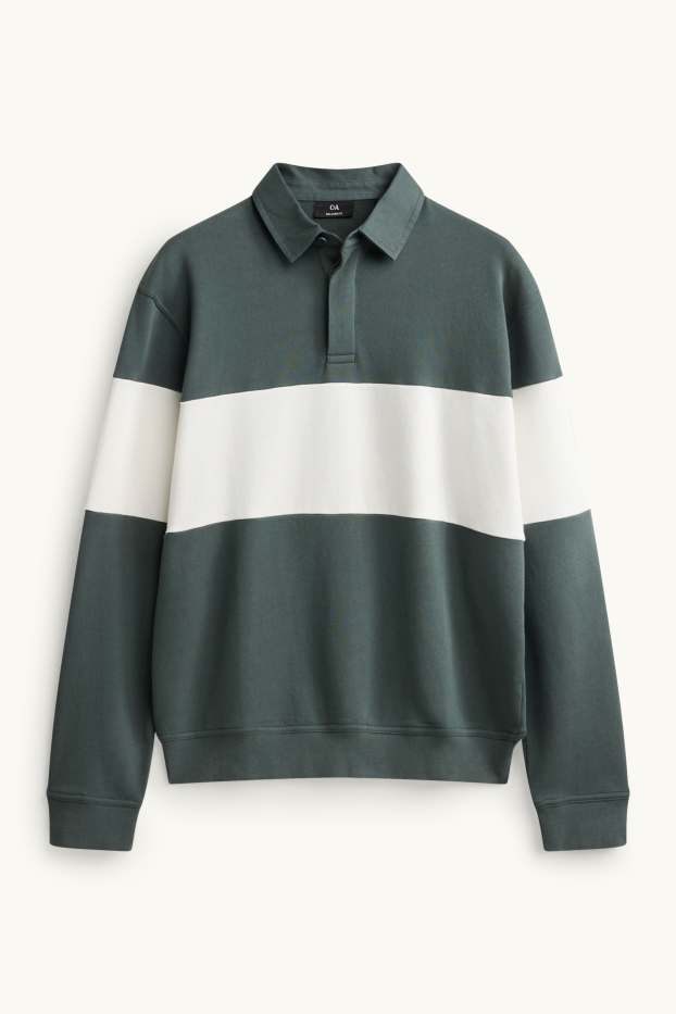 Uomo - Felpa - bianco / verde scuro
