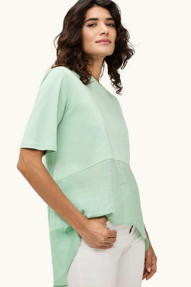 Damen - T-Shirt - Relaxed Fit - türkis