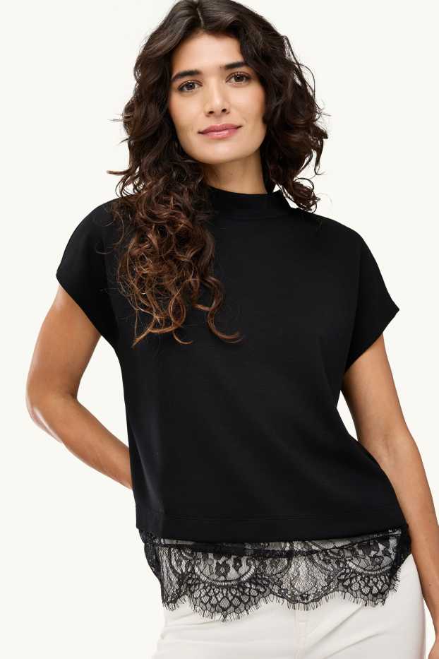 Dámské - Tričko - regular fit - černá
