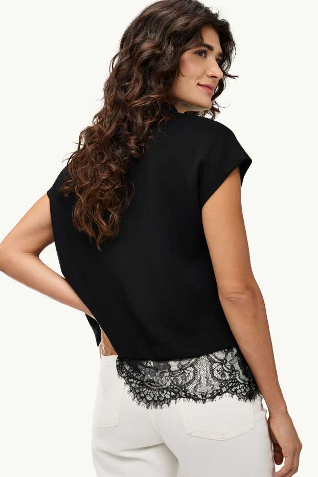 Dámské - Tričko - regular fit - černá