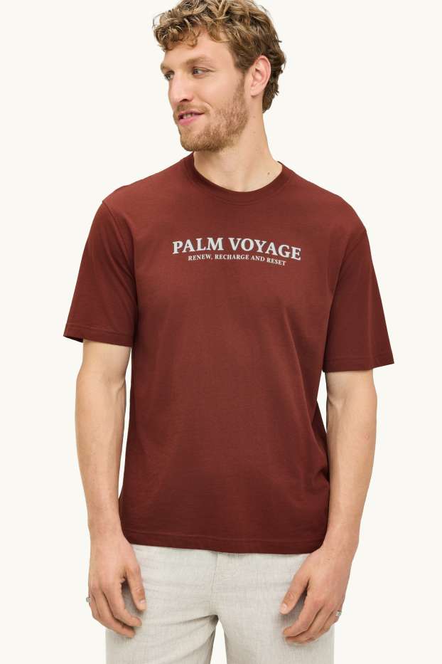 Herren - T-Shirt - Regular Fit - braun