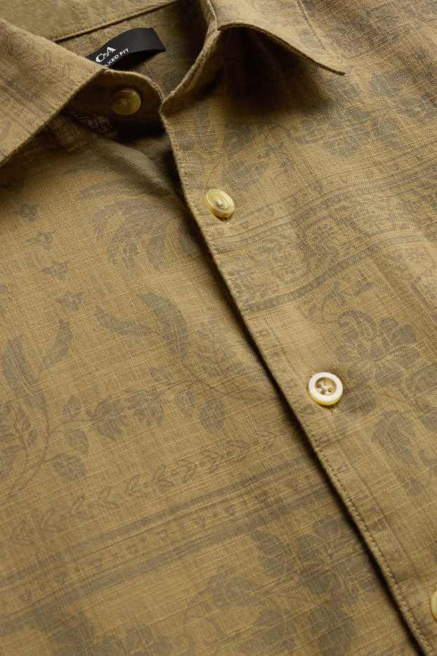 Uomo - Camicia - relaxed fit - revers - fantasia - crema