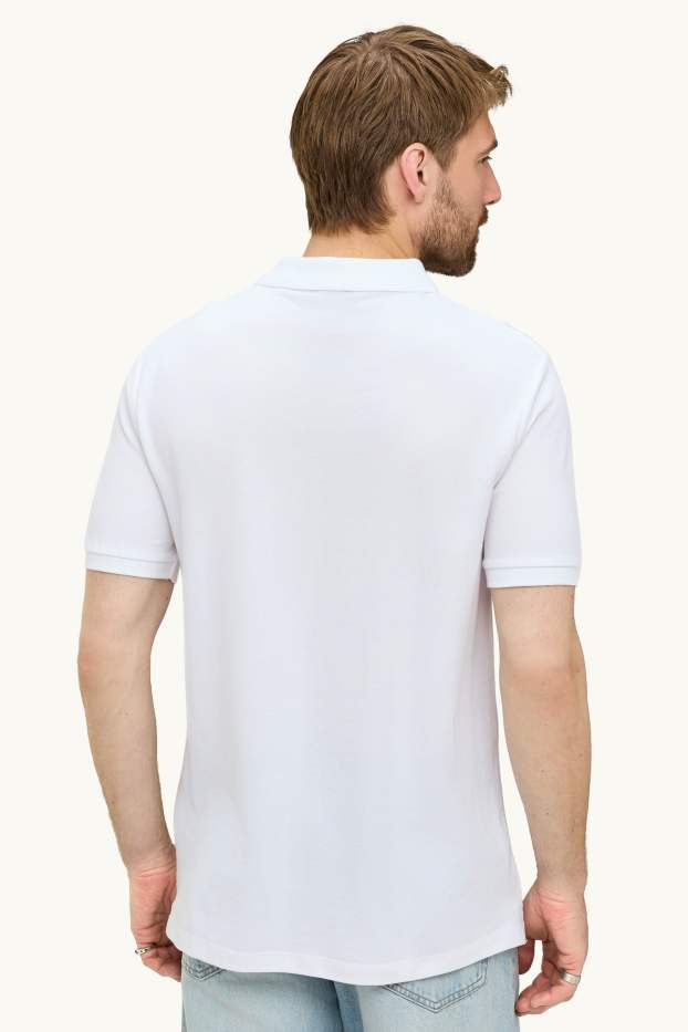 Heren - Poloshirt - regular fit - wit