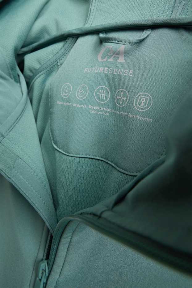 Herren - Softshelljacke mit Kapuze - wasserabweisend - 4 Way Stretch - grün