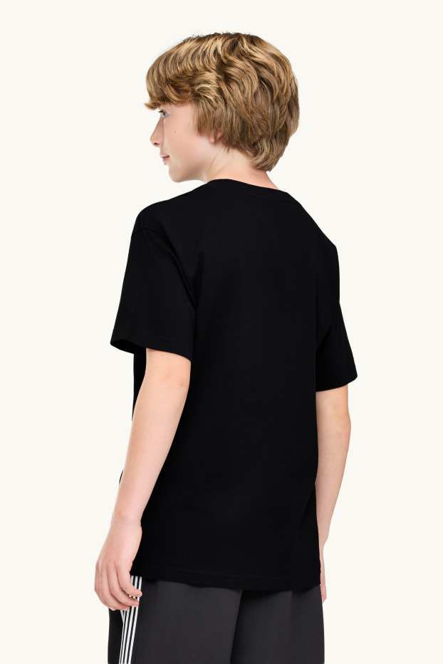 Kinderen: jongens - Set van 2 - graffiti - T-shirt - wit / zwart