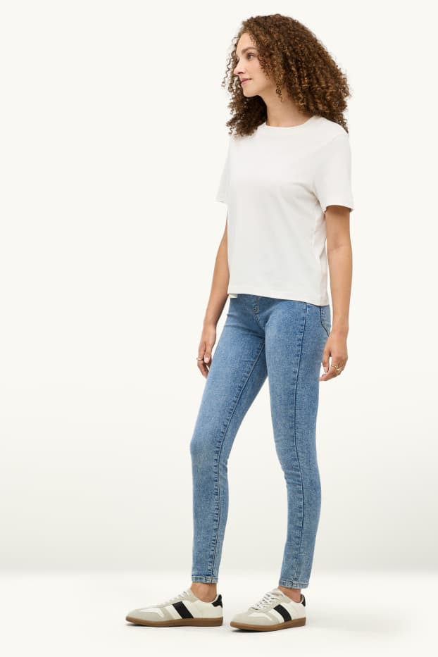 Damen - Jegging Jeans - Mid Waist - helljeansblau