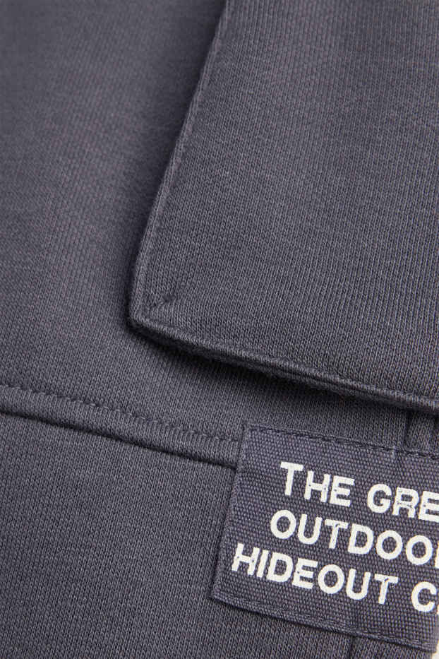 Enfants garçons - Pantalon de jogging cargo - gris foncé