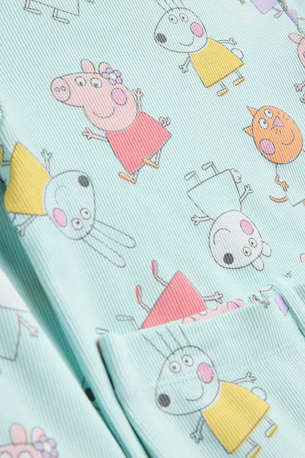 Kinder Mädchen - Peppa Wutz - Pyjama - 2 teilig - gerippt - hellblau