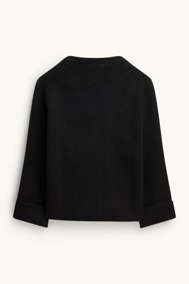 Femei - Cardigan tricotat - negru