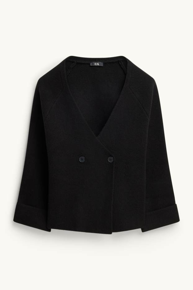 Femei - Cardigan tricotat - negru