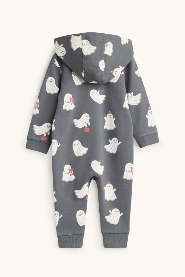 Bébés garçons - Halloween - fantôme - combinaison bébé - gris