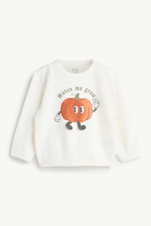 Baby Boys - Pumpkin - baby outfit - 2 piece - white / gray