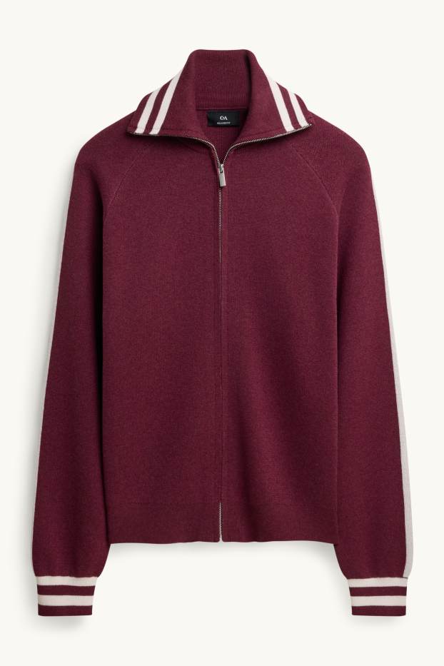 Hommes - Gilet en maille - bordeaux