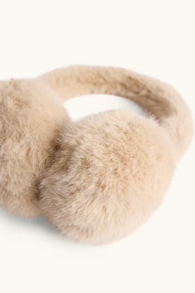 Children Girls - Earmuffs - beige