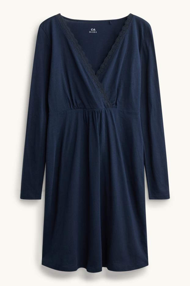 Women - Nursing nightdress - dark blue