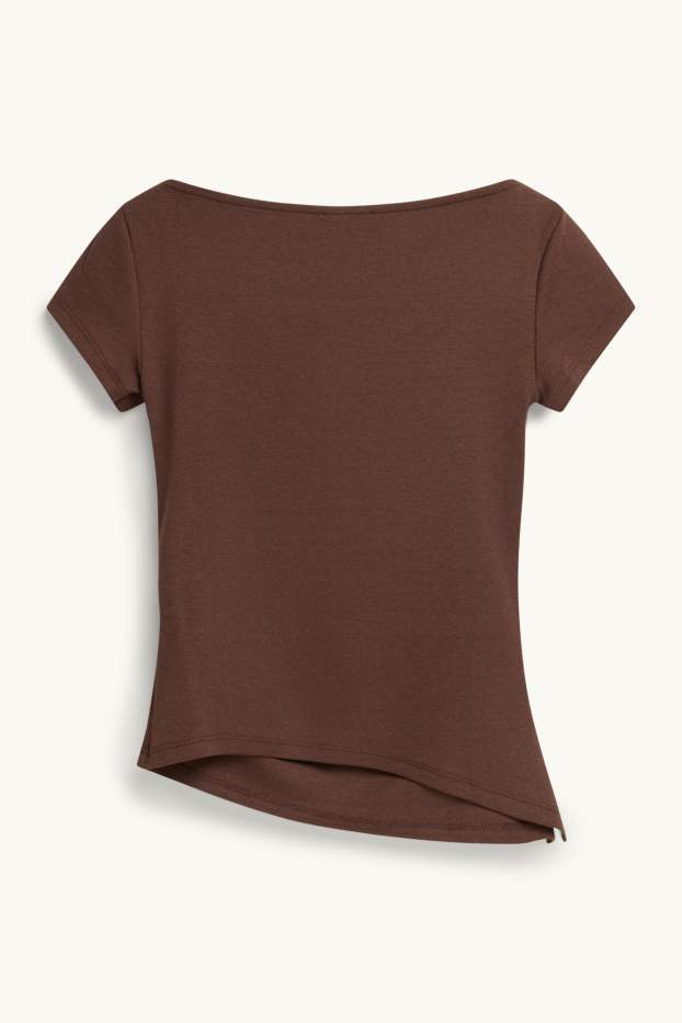 Femei - Tricou - slim fit - maro
