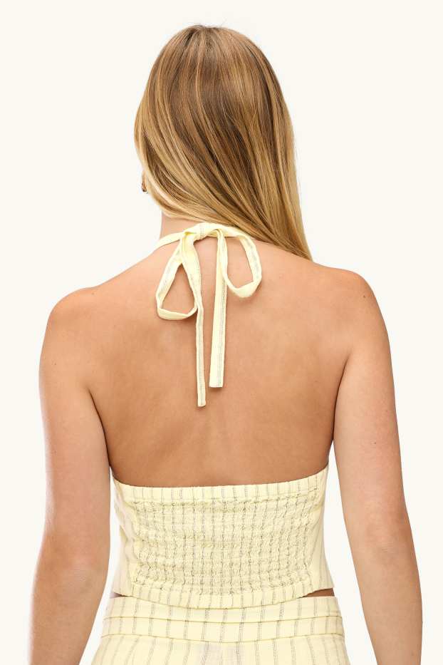 Donna - Gilet - sciancrato - giallo