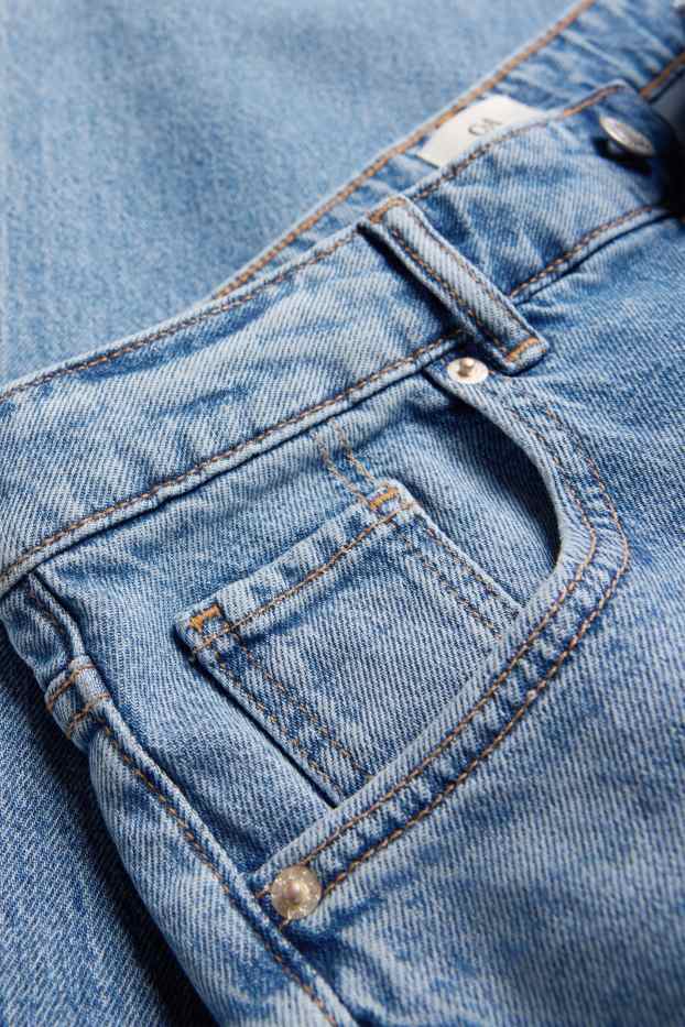 Damen - Baggy Jeans - Mid Waist - jeansblau