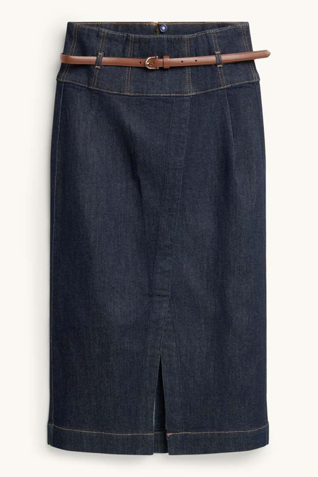 Women - Skirt - denim-dark blue