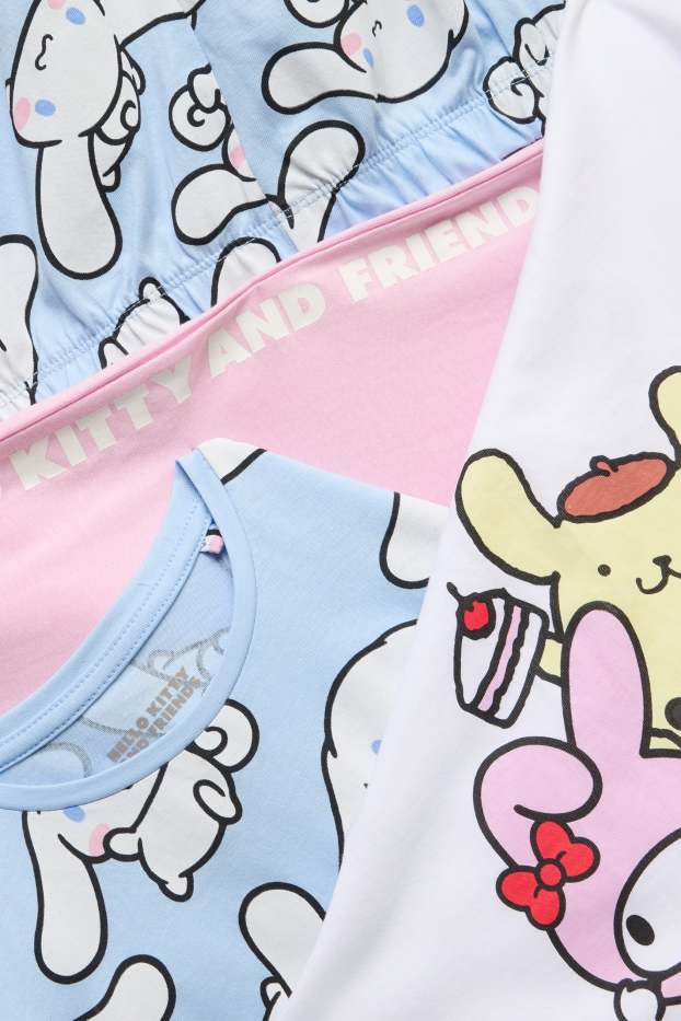 Kinder Mädchen - Multipack 2er - Hello Kitty and Friends - Pyjama - 4 teilig - weiß / blau