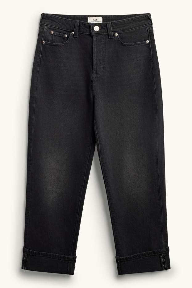 Damen - Boyfriend Jeans - Mid Waist - LYCRA® - dunkeljeansgrau