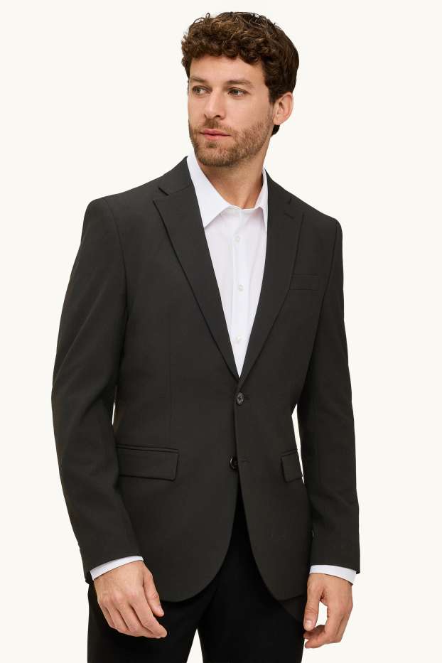 Uomo - Giacca coordinabile - slim fit - Flex - 4 Way Stretch - LYCRA® - nero