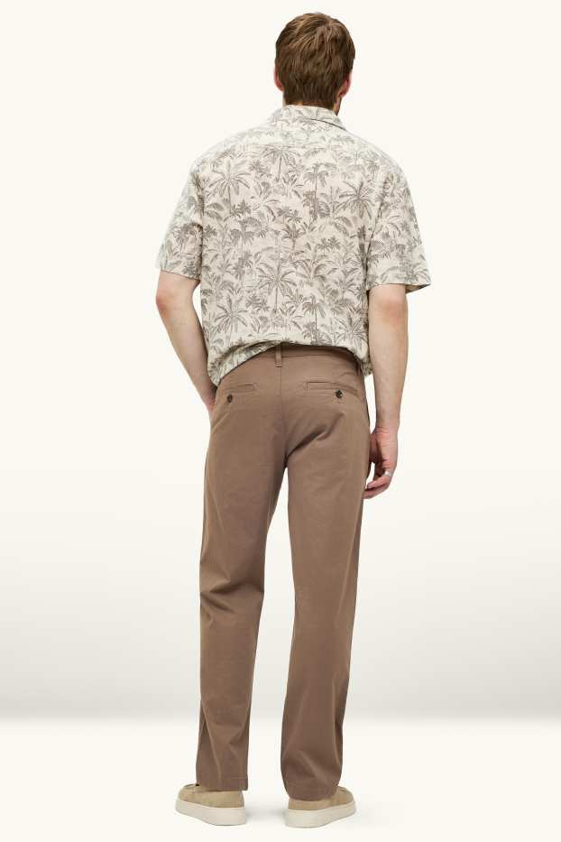 Uomo - Pantaloni chino - tapered fit - marrone