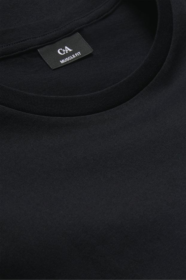 Heren - T-shirt - regular fit - donkerblauw