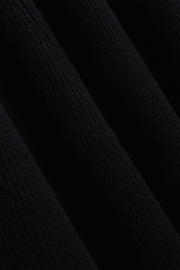 Damen - Strickkleid - schwarz