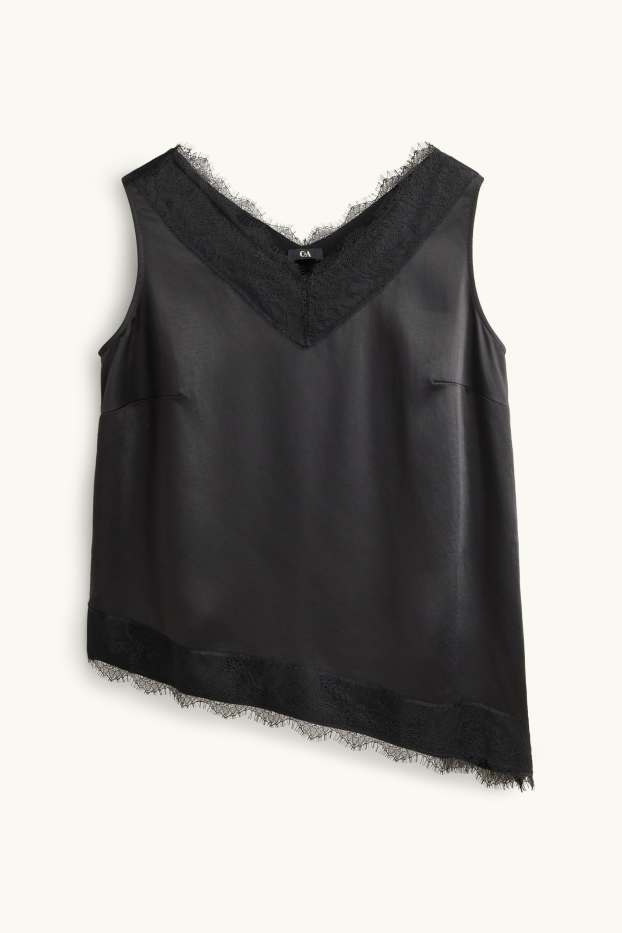 Femmes - Caraco en satin - noir