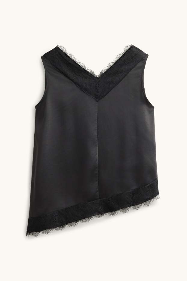 Femmes - Caraco en satin - noir