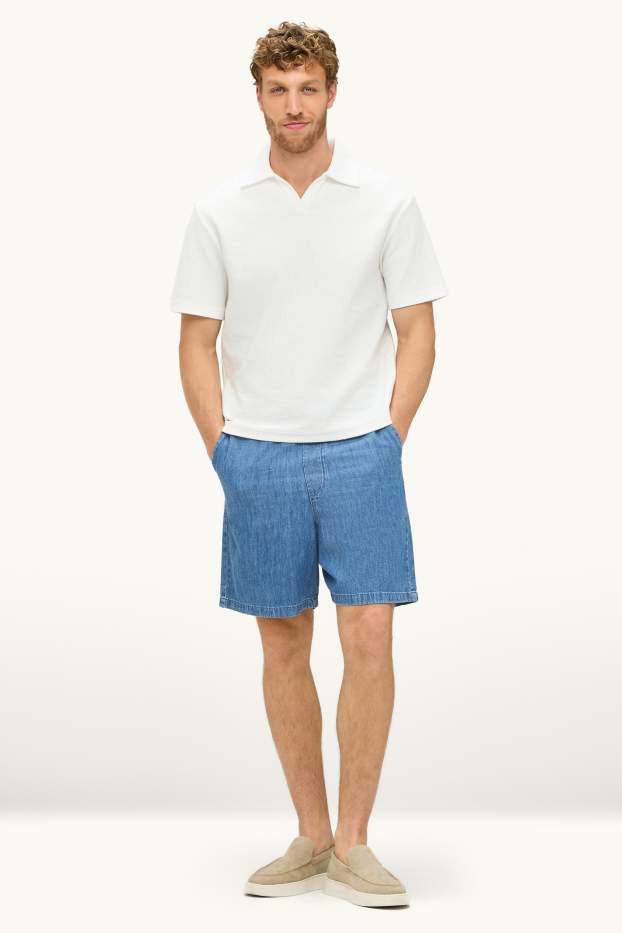 Hommes - Short en jean - jean bleu