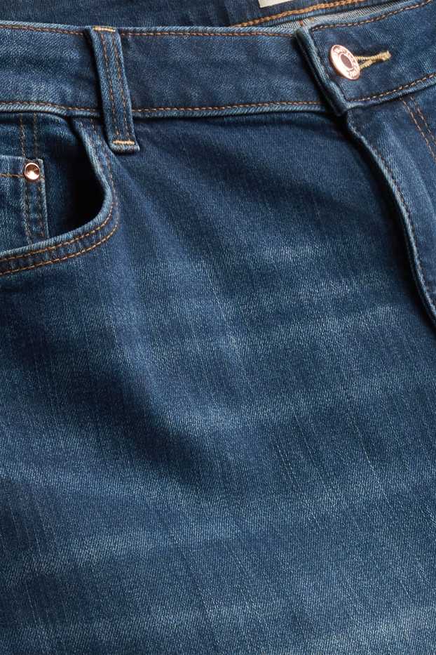 Damen - Bootcut Jeans - Mid Waist - dunkeljeansblau