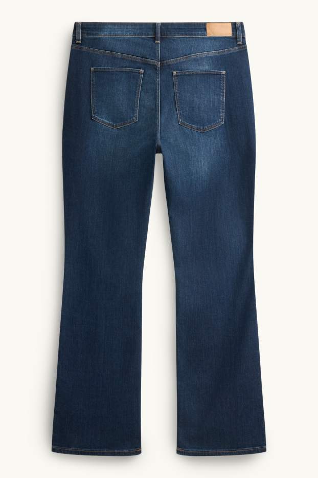 Damen - Bootcut Jeans - Mid Waist - dunkeljeansblau