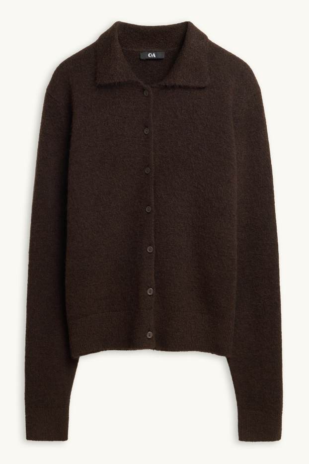 Women - Cardigan - dark brown