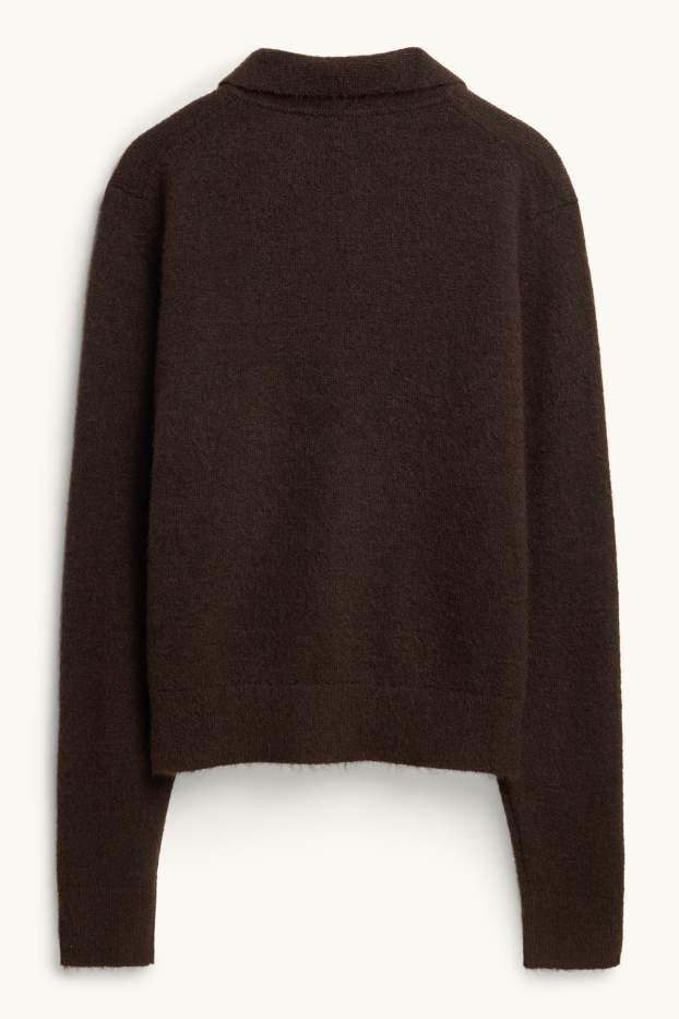 Women - Cardigan - dark brown
