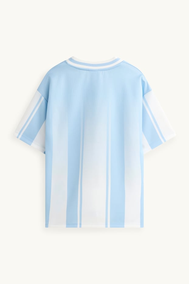 Kinder Mädchen - CapyFun - Kurzarmshirt - gestreift - hellblau