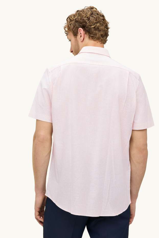 Men - Shirt - regular fit - button-down collar - rose