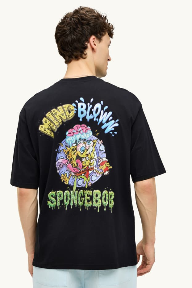 Bărbați - Tricou - relaxed fit - SpongeBob Pantaloni Pătrați - negru
