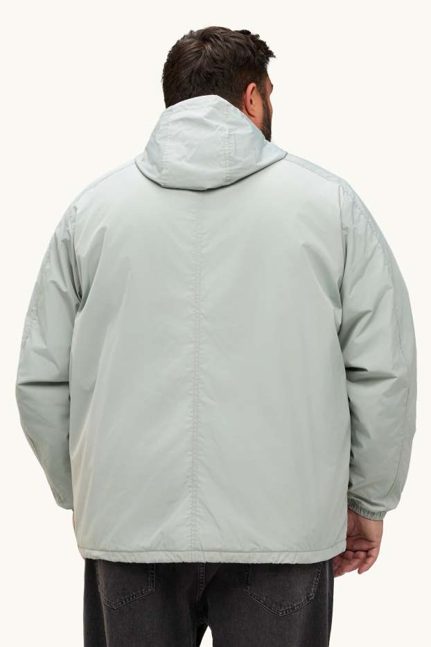 Hommes - Veste à capuche - finition déperlante - vert menthe