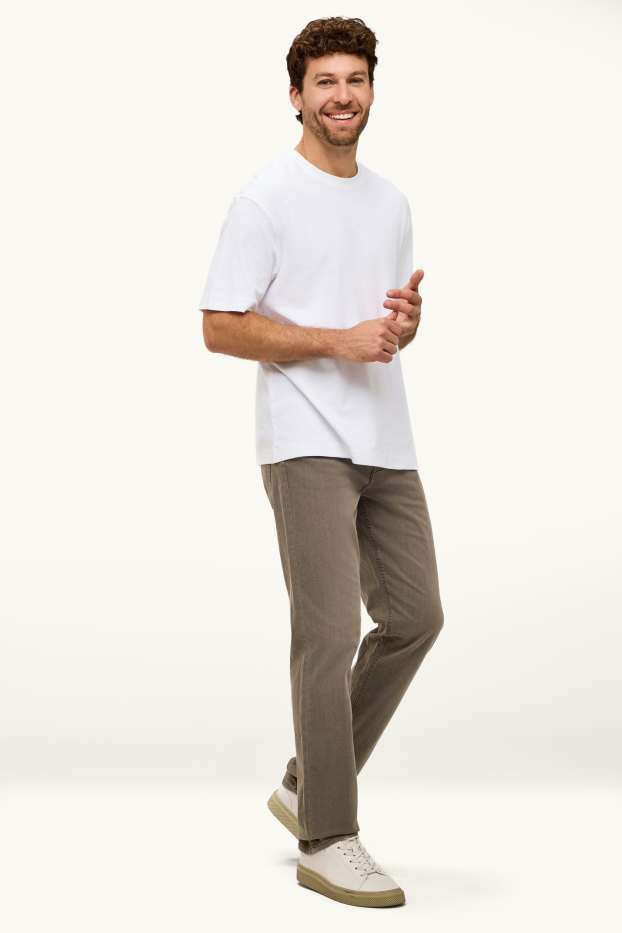 Heren - Straight jeans - jeansbruin