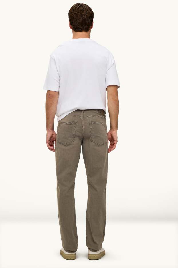Heren - Straight jeans - jeansbruin