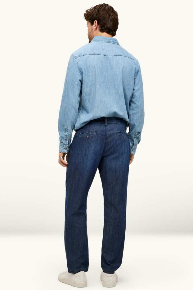 Herren - Chino-Jeans - Tapered Fit - dunkeljeansblau