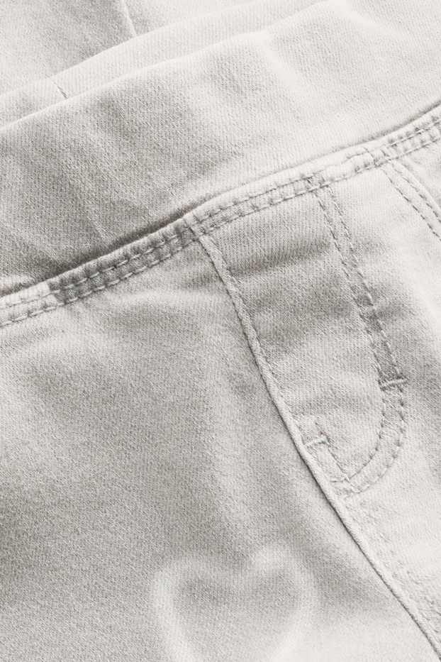Kinder Mädchen - Herz - Flared Jeggings - helljeansgrau