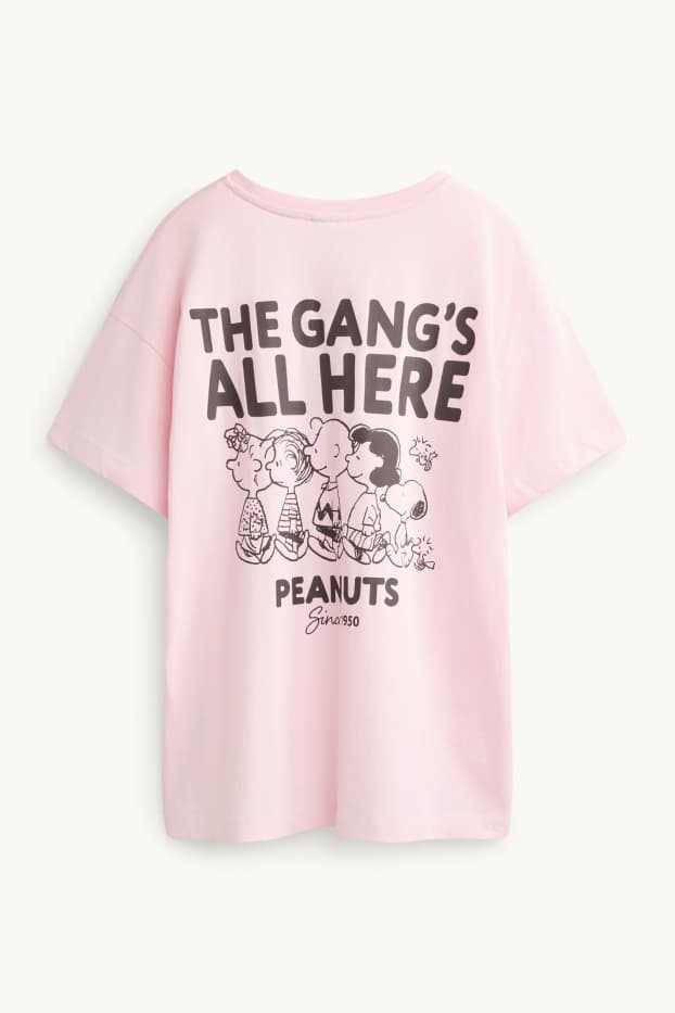 Women - T-shirt - oversized - Peanuts - light rose