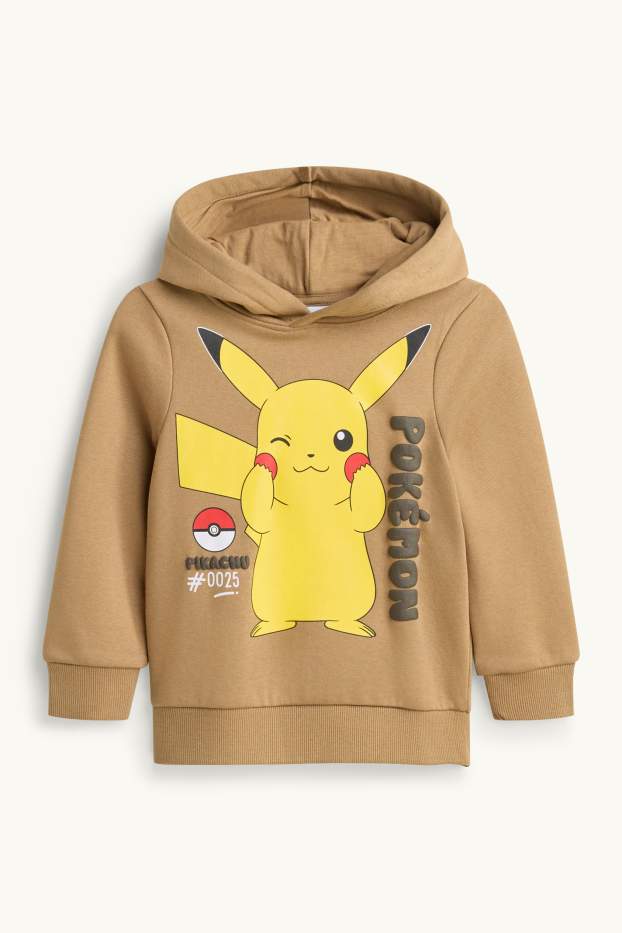 Kinderen: jongens - Pokémon - Pikachu - hoodie - bruin