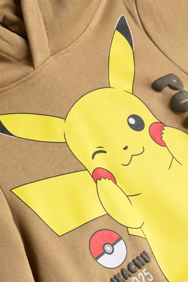 Kinderen: jongens - Pokémon - Pikachu - hoodie - bruin