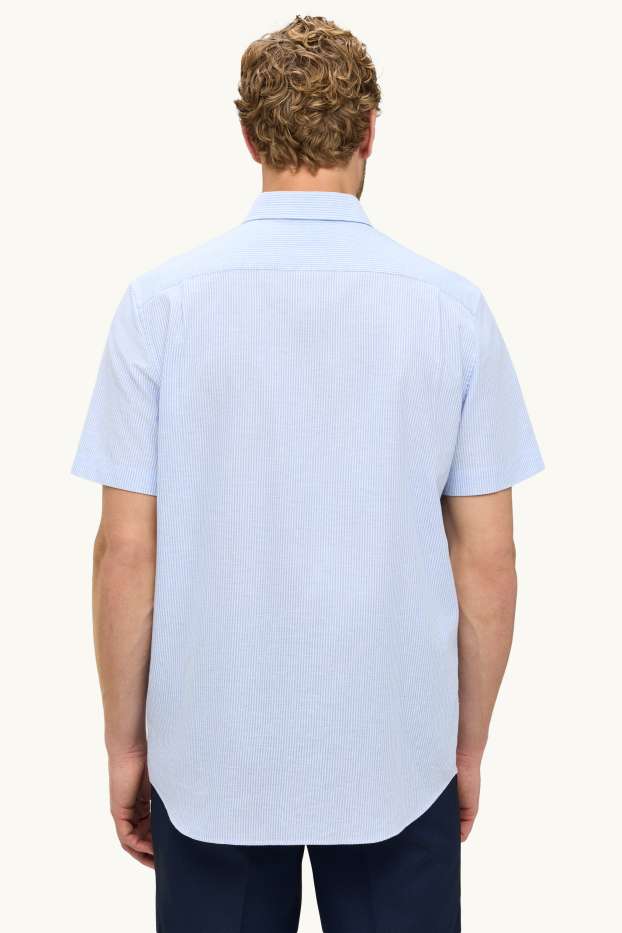 Men - Shirt - regular fit - button-down collar - light blue