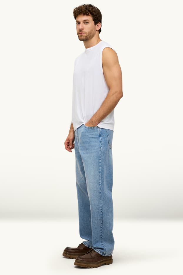 Pánské - Relaxed jeans - džíny - modré